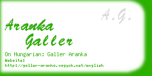 aranka galler business card